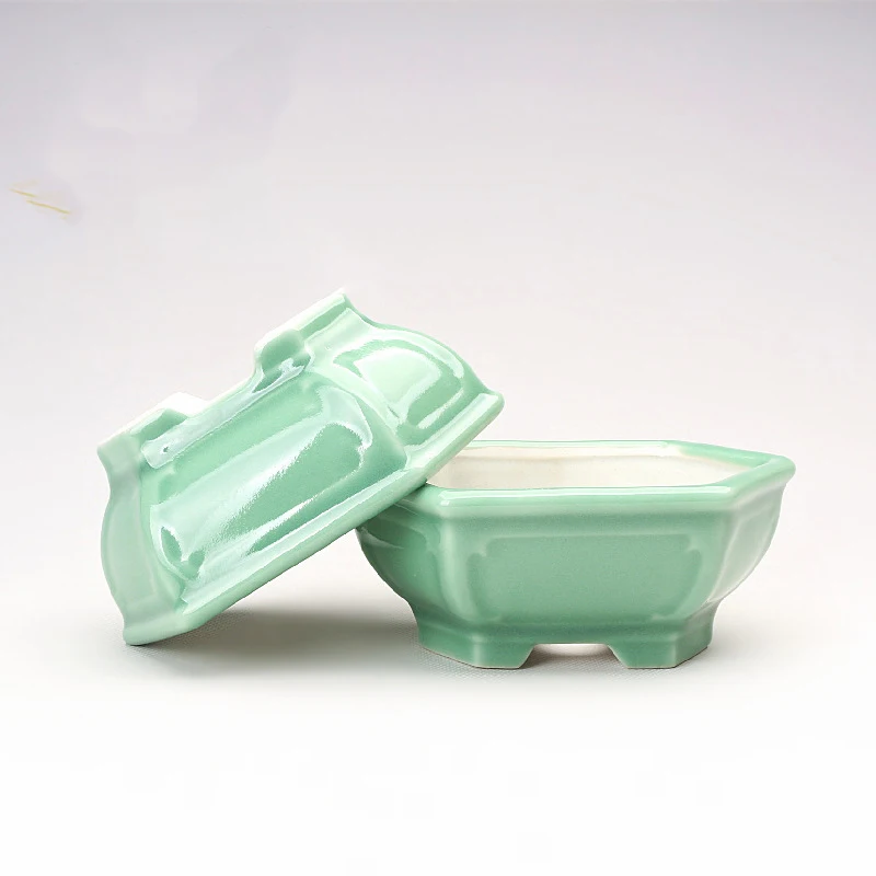 Low Price floral succulent cactus bonsai plant pot ceramic Yixing Glazed pots