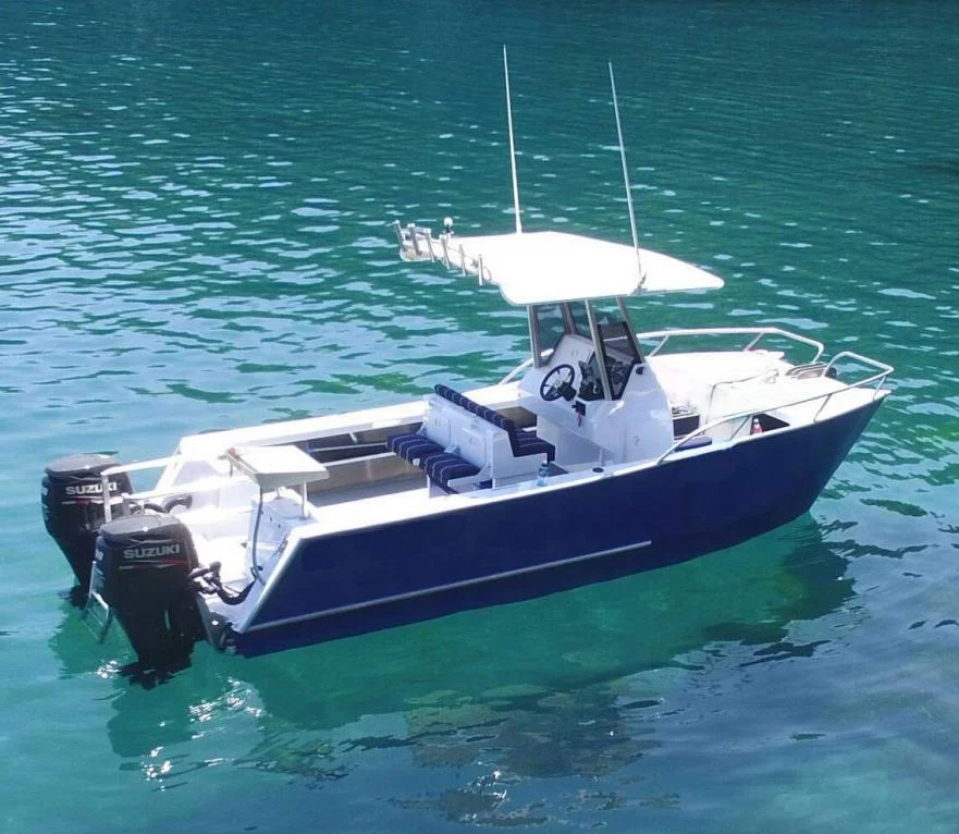 
22ft 6.7m hot sell Center Console Aluminum Catamaran fishing boat 