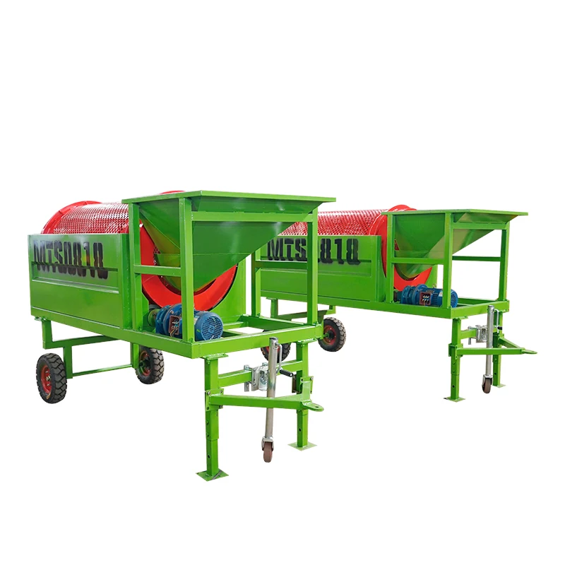 Topsoil Sand and Gravel Trommel Screen Mobile Compost Aggregate Screening Equipment