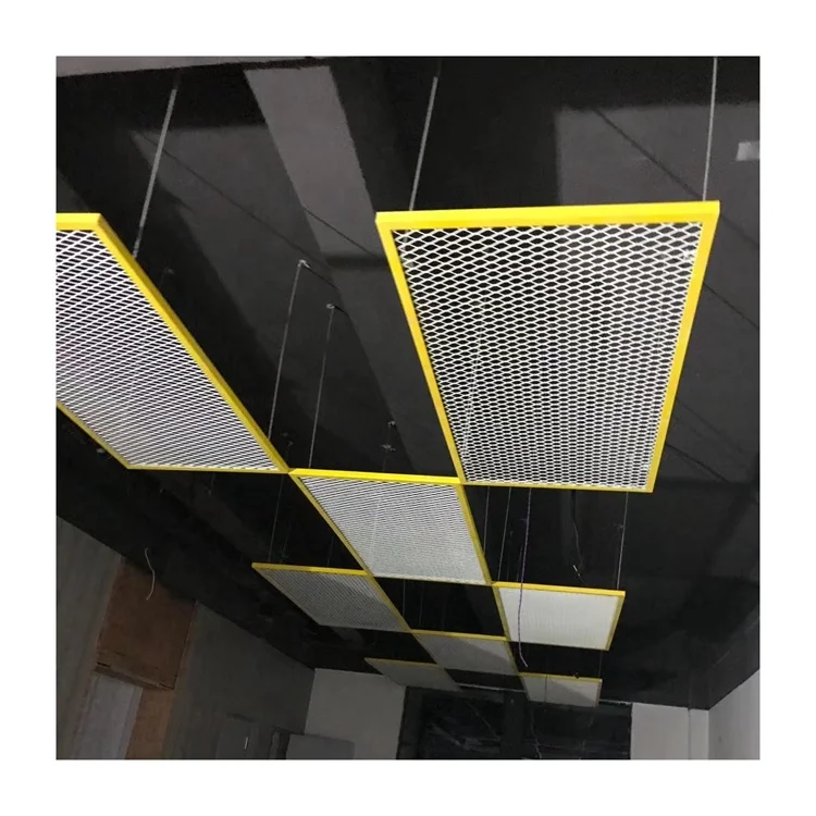 High Quality Powder Coated Expanded Stretch Metal Suspended Mesh Ceiling Panels