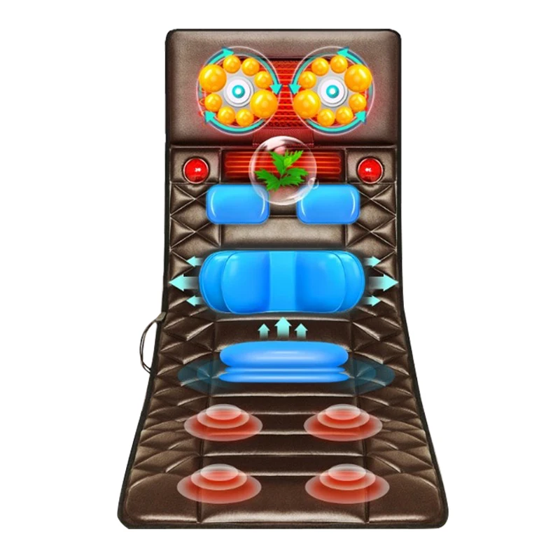 2023 New Korea Hot Shiatsu Massage Products Massage Mattress Pad Air Pressure Body Back Therapy Massage Bed Mattress