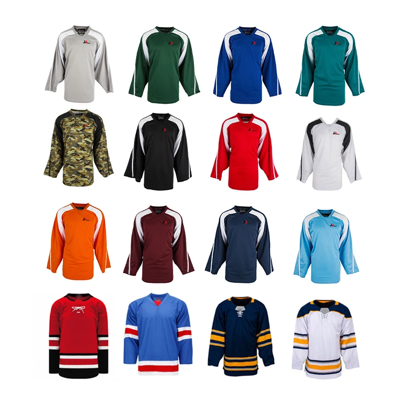 Hot Sales Stitched Sports Ice Hockey Jerseys Red Applique Embroidered Ice Hockey Uniform