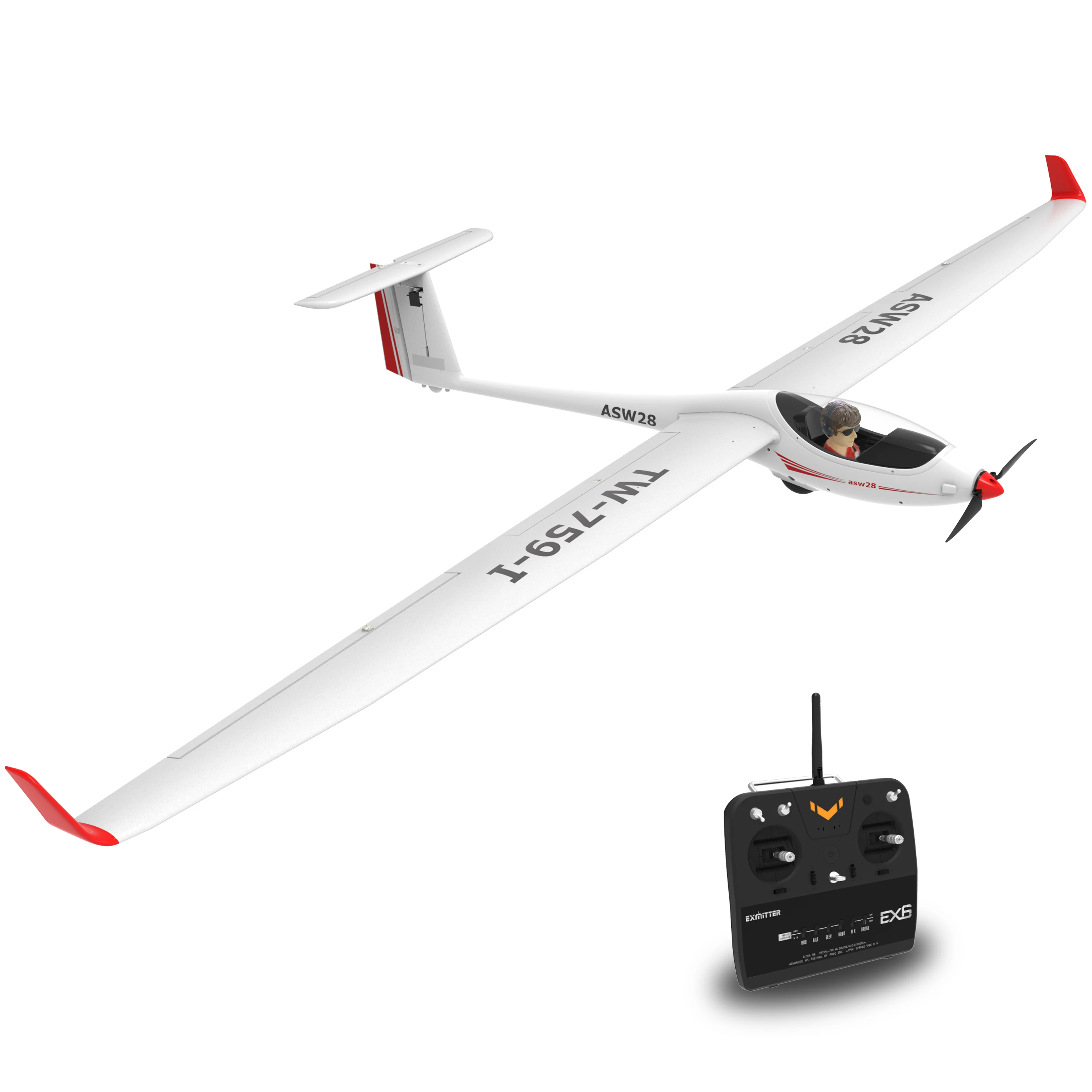 Volantex PNP  Personalized style durable white electric rc airplane