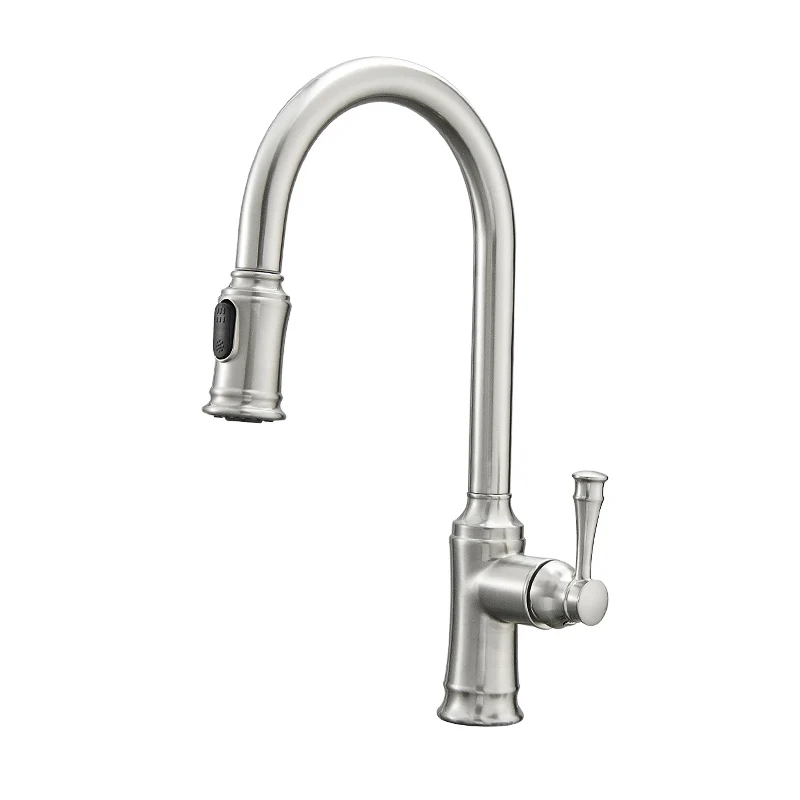 FLG Prefab Houses taps Single Lever kitchen cabinets faucet Stainless Steel Pull Down Sprayer Kitchen Sink Water Faucet