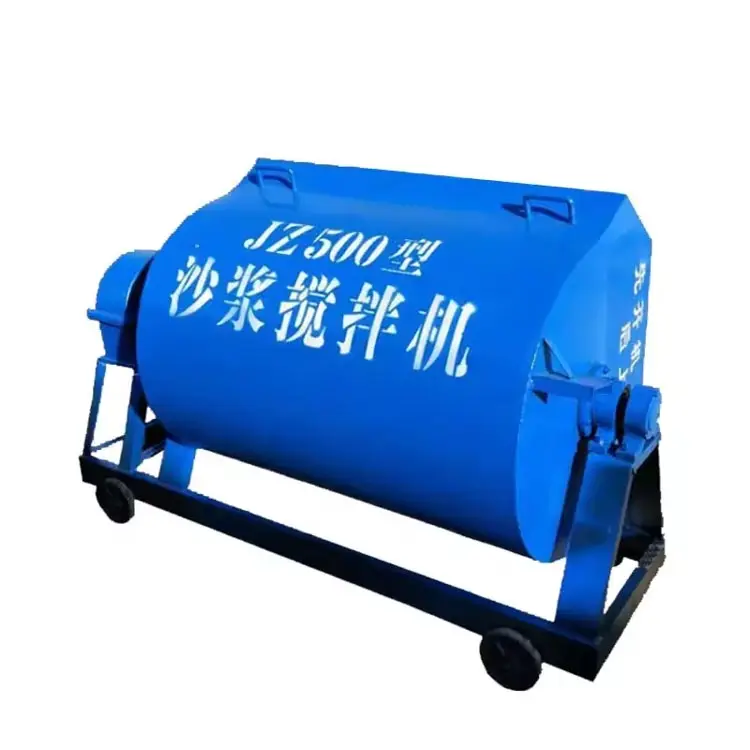 Grout drywall portable stainless steel sand mortar sprayer mixer autorechargable  manual epoxy drum mortar mixer horizontal