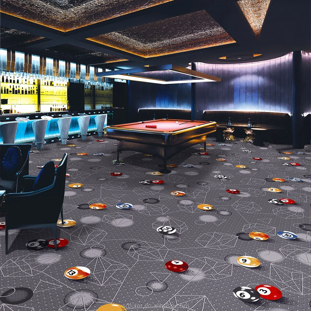 China Supplier Billiard Room Various Premium Carpet for Hotel