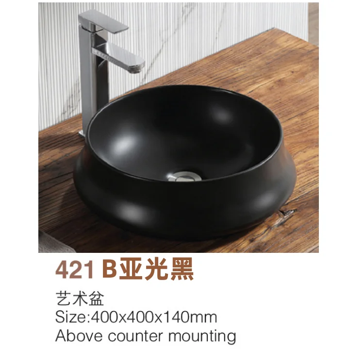 Small Round Bathroom Counter Top Art Basin Ceramic Sink Washing Basin