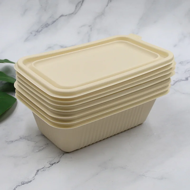 Corn Starch Biodegradable Bento Lunch Box Takeaway Disposable Compostable Food Packaging Container Snack Boxes With Lid