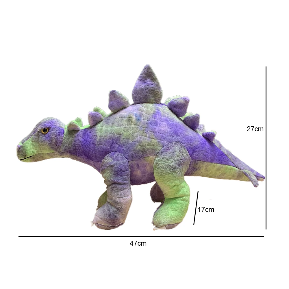 Lifelike dinosaur stuffed animal toy realistic stegosaurus little colorful plush toy