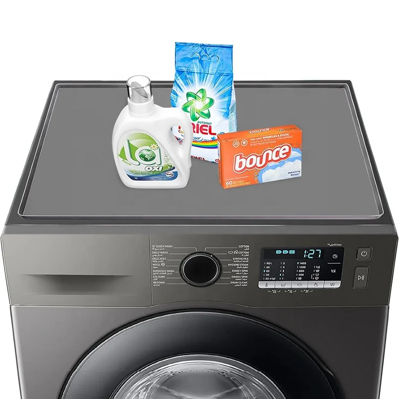 Washable Washer and Dryer Top Cover,Protective Silicone Mat for Washing Machine or Dryer,Washer and Dryer Top Protector Mat
