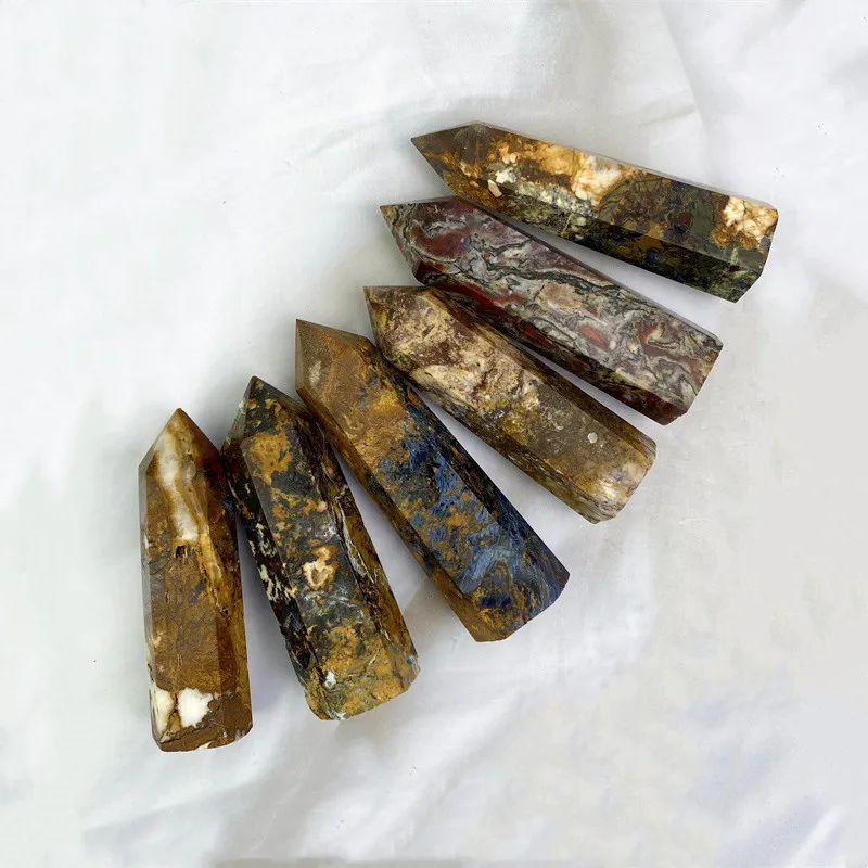 
Wholesale Natural Crystal Peter Stone Polished Quartz Crystal Crafts Pietersite point tower 