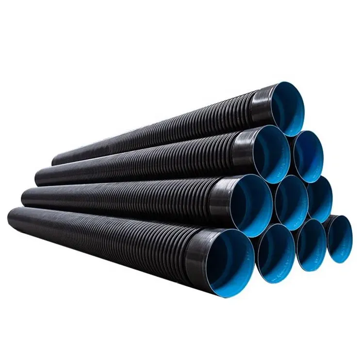 1000mm sn12.5 hdpe steel reinforce pipe hdpe corrugated pipes price