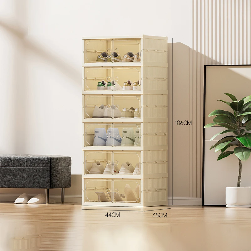 Nine floors New large size Hot sale plastic stackable shoe storage box for home organization Transparent shoe rack