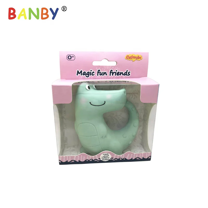 100% Biodegradable Natural Rubber Latex Crocodile Toy For Baby Teething