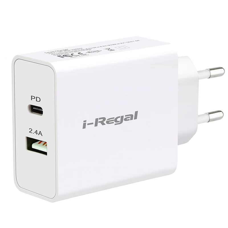 
Factory PD UK Plug Fast Dual USB Wall Charge Smart Phone Charger For iphone 