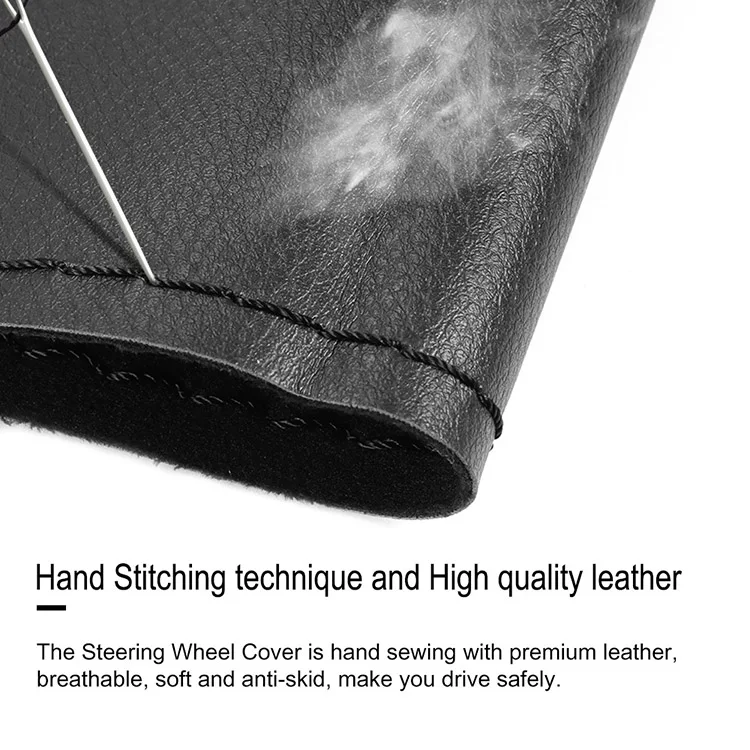 
Universal DIY Hand Stitching Car Steering Wheel Cover Fiber Leather Steering Wheel Protector Cover 