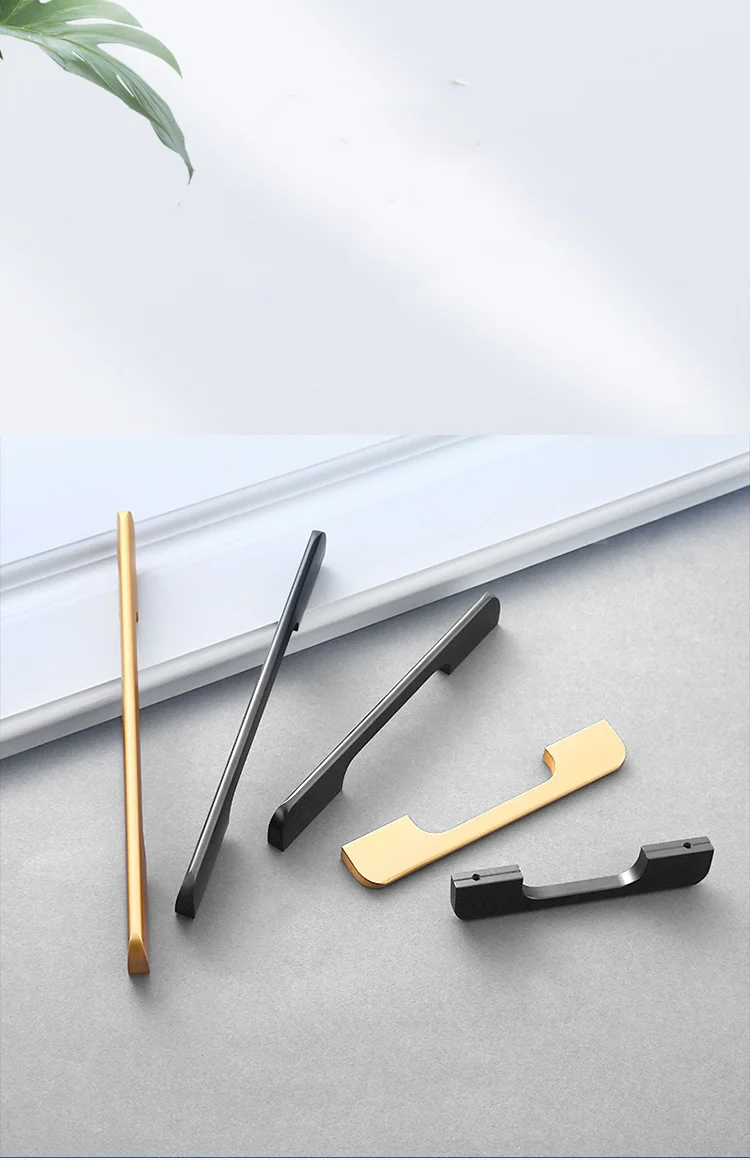Cabinet Pulls Matte Black zinc alloy Kitchen Drawer Pulls Cabinet Handles drawer handle Customize Casting Stainless Steel Handle