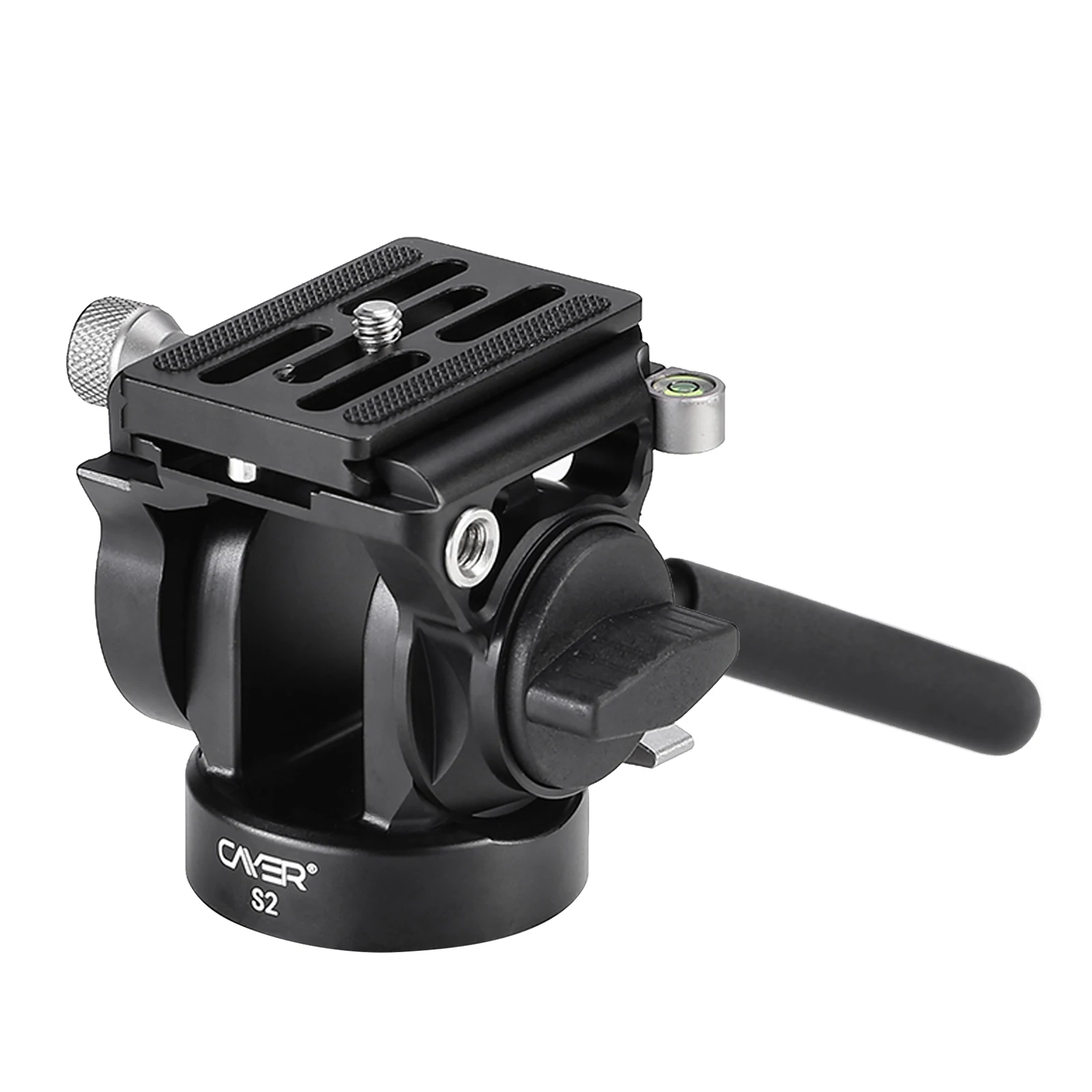Cayer S2 Aluminum Professional 360 Panoramic Tripod Mini Fluid Head for Camera & Mobile Phone, 3KG Load Fluid Head