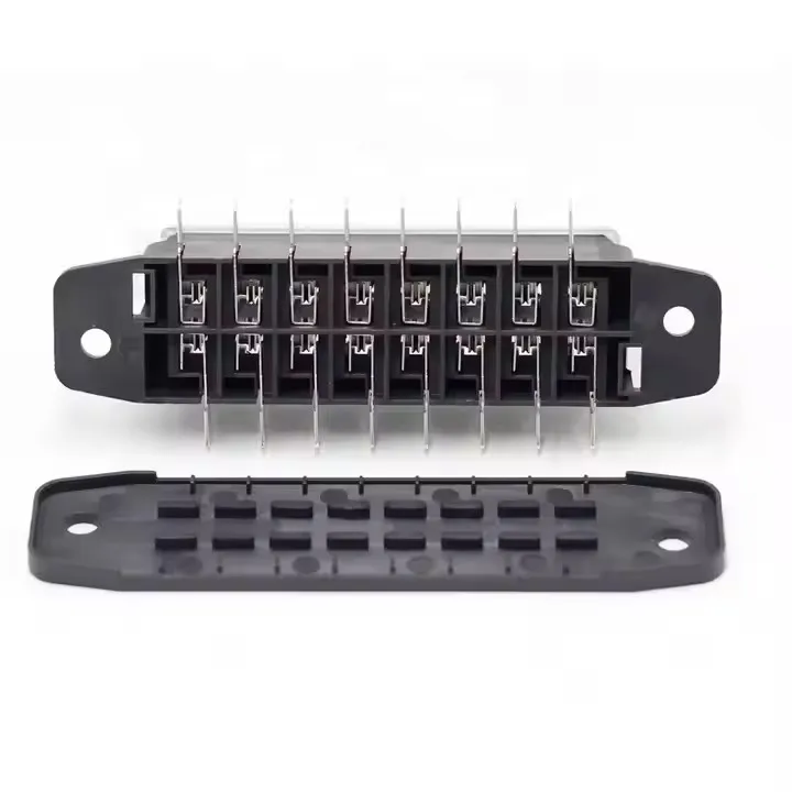 Waterproof 12V 8 Way Standard Circuit Car Fuse Box DC Electrical RV Auto Blade Fuse Block with Cover