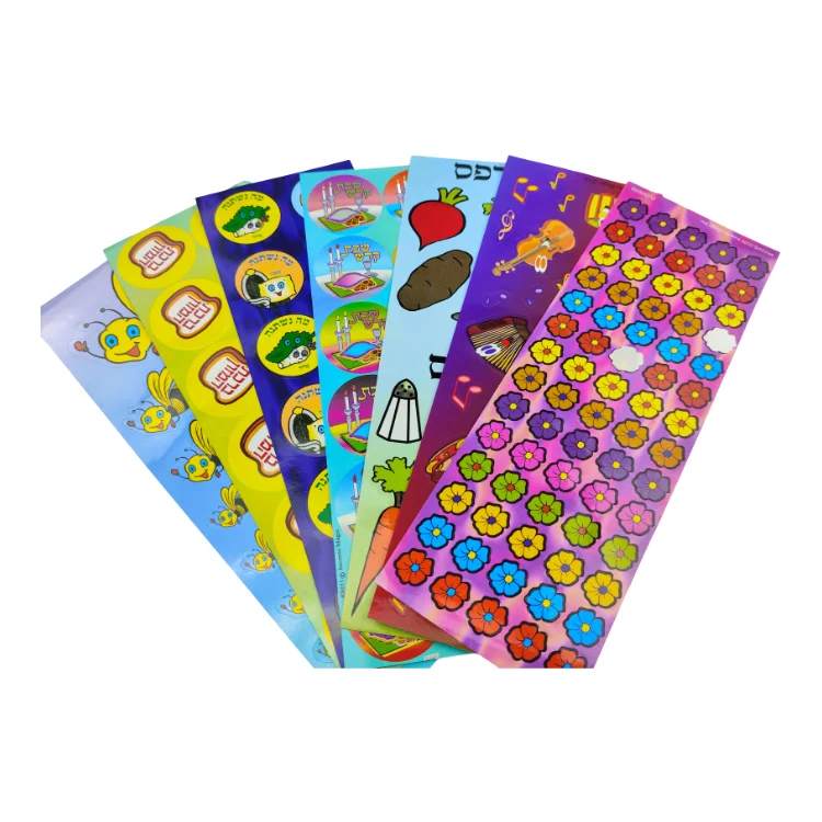 Personalized Cartoon Clear Die Cut kiss cut sticker Holographic Vinyl Stickers Custom Kiss Cut Sticker Sheet for kids play