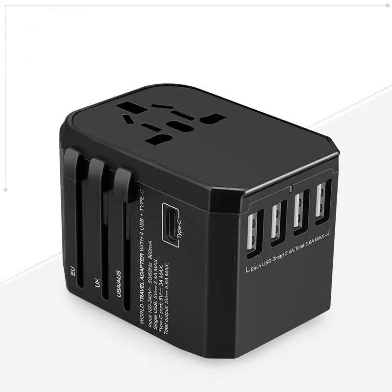 Оптовая Продажа пользовательских логотипов мульти-штекер USB Зарядное Устройство Глобальный адаптер для путешествий высокое качество продвижение питания Универсальный