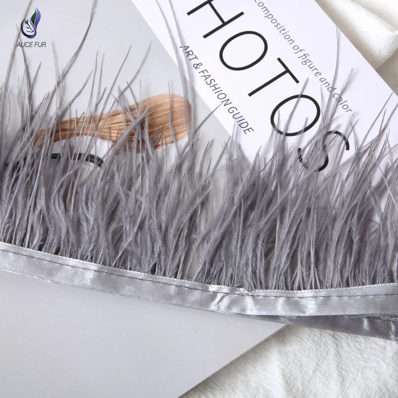 Wholesale Supply Decorative Feather Items Ostrich Feather Trim Colorful Ostrich Feather Trimming for Decorations