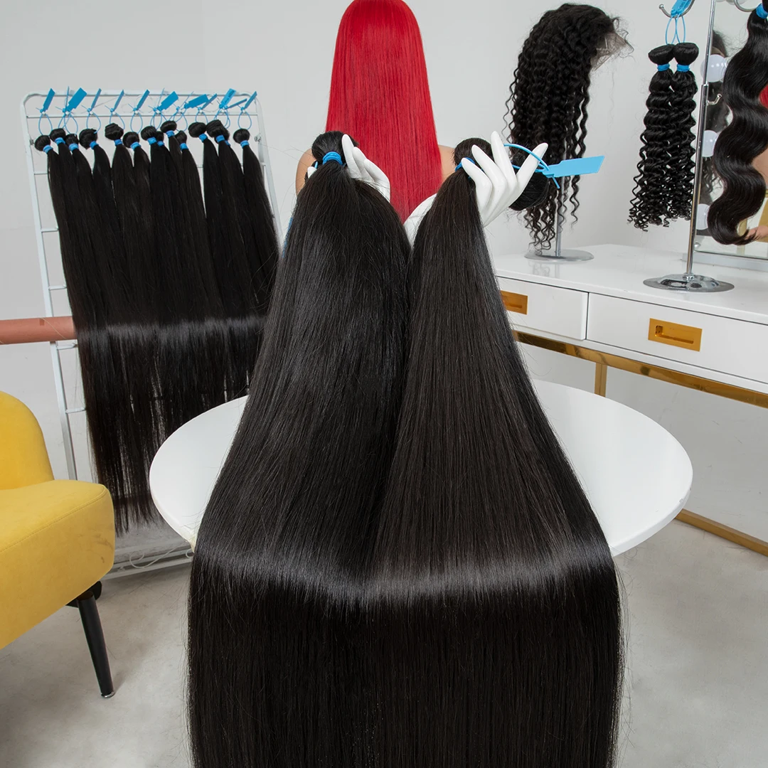 Wholesale Cheap Double Drawn Peruvian Hair Bundles 10a 12a grade Natural Black Straight Raw Human Hair Bundles Indian Hair