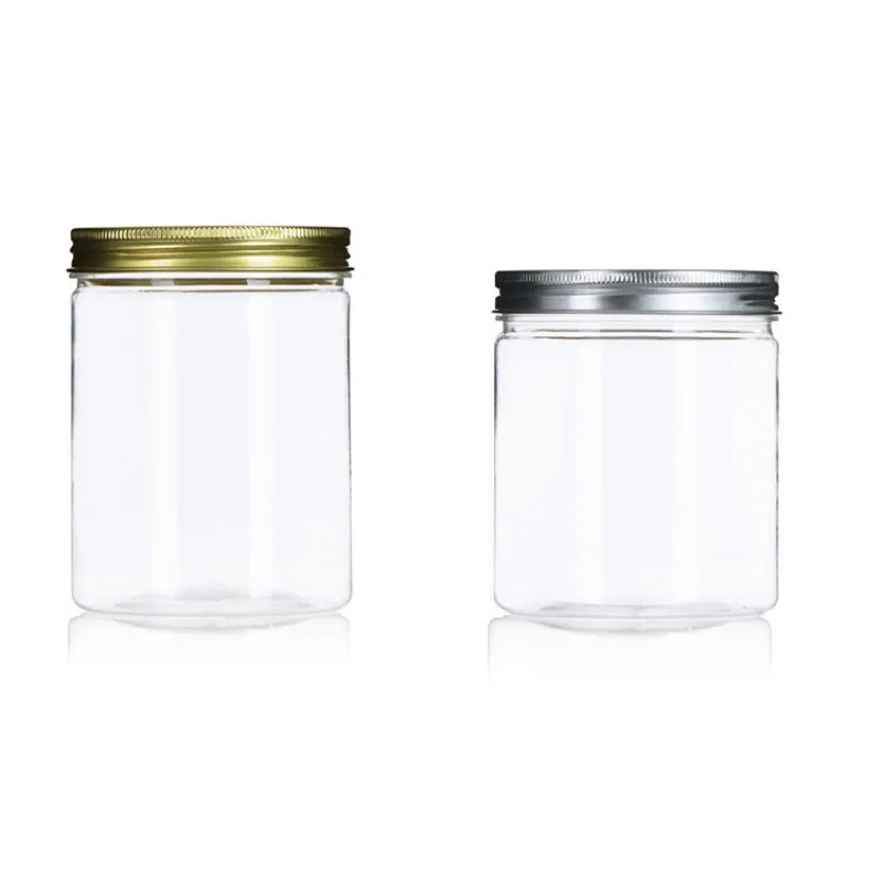Cookies Dried Fruit Used Small MOQ Plastic Pet Jar Food Grade with Aluminum Lid