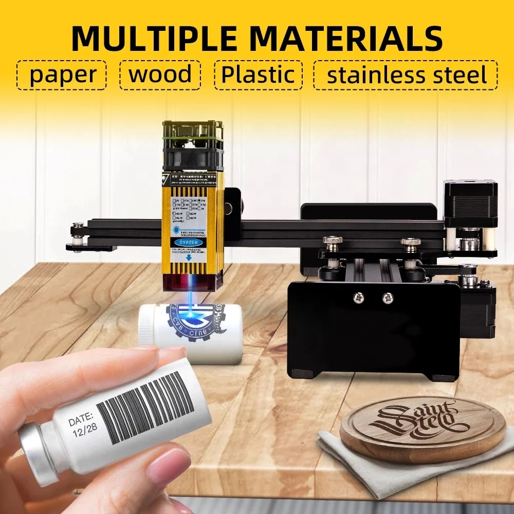 Small 7000MW Wood Acrylic Metal Leather Stone Crystal Engraving Machine CNC 3D Crystal Lazer Engraver