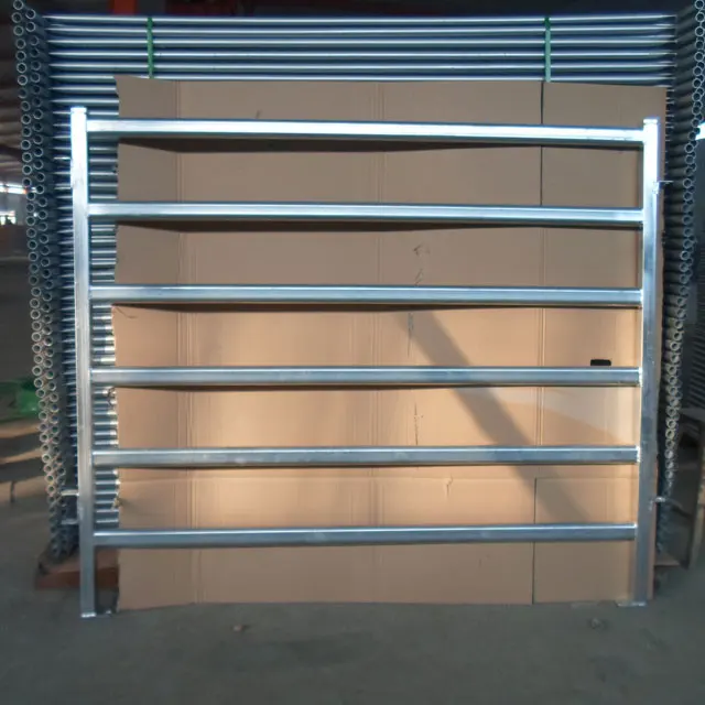 
2.1 m x 1.8 m Australia Portable Oval Tube Cattle Yard Panel / Cattle Rail Panels / Cattle Fence Panels For Sales 