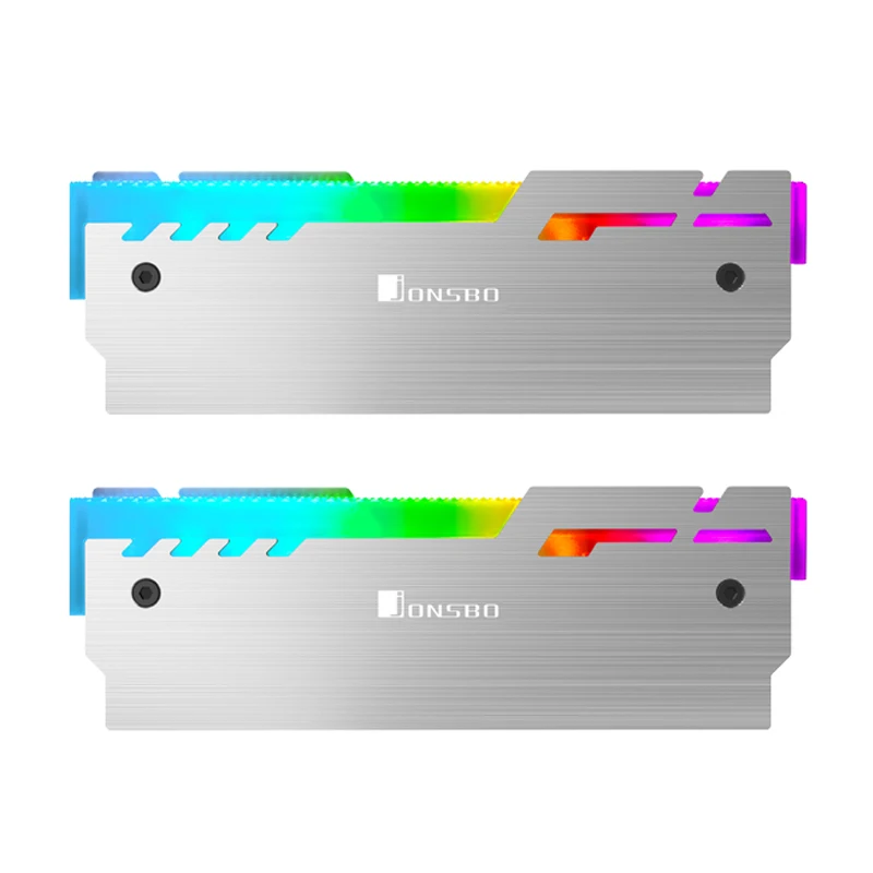 Jonsbo NC-3 Memory Cooler Glowing Cooling Vest RGB Colorful Light Changes Automatically Aluminum Radiator Desktop RAM Heatsink