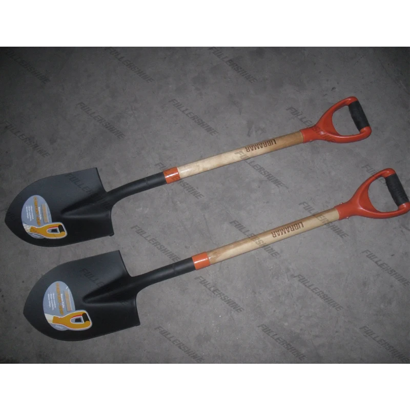 High quality heavy duty spade and shovel with Wooden Handle S525-3D