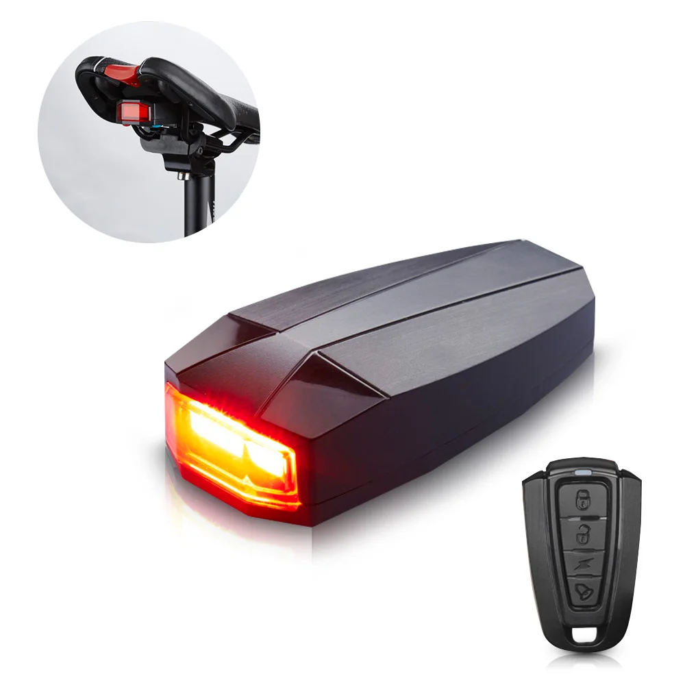 Light bicycle  Mountain Bike LED COB Taillights Lights USB Cable Rechargeable Anti-Theft Alarm Warning with Electric Bell