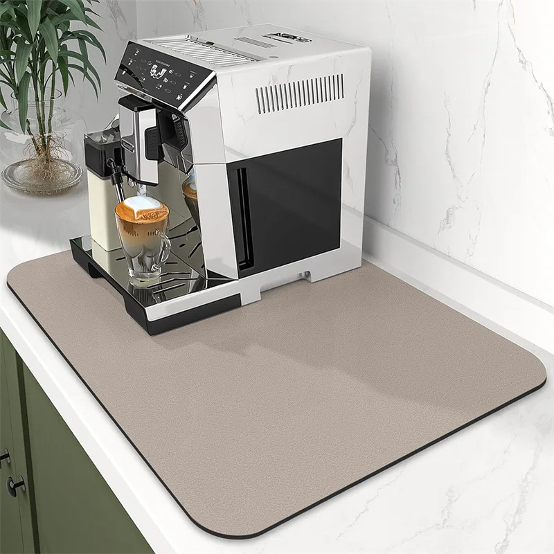 Food Grade Stand Set Drying Diatomite Washable Non Slip Rubber Kitchen Mat for Kitchen Countertop