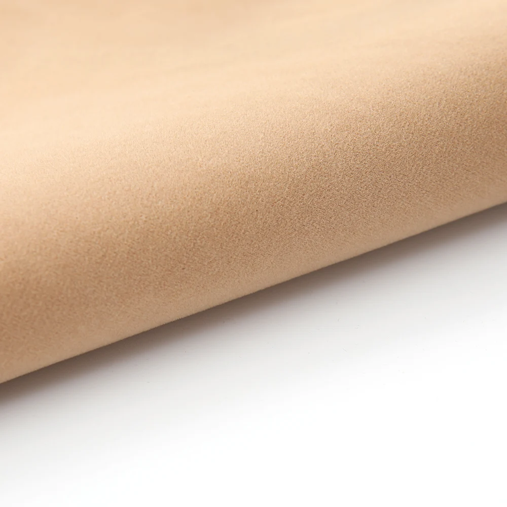 High Quality Wholesale 100% Polyester Deerskin Velvet Fabric Rayon Double Sided Flocking Velvet For Clothing  Shoes Bag