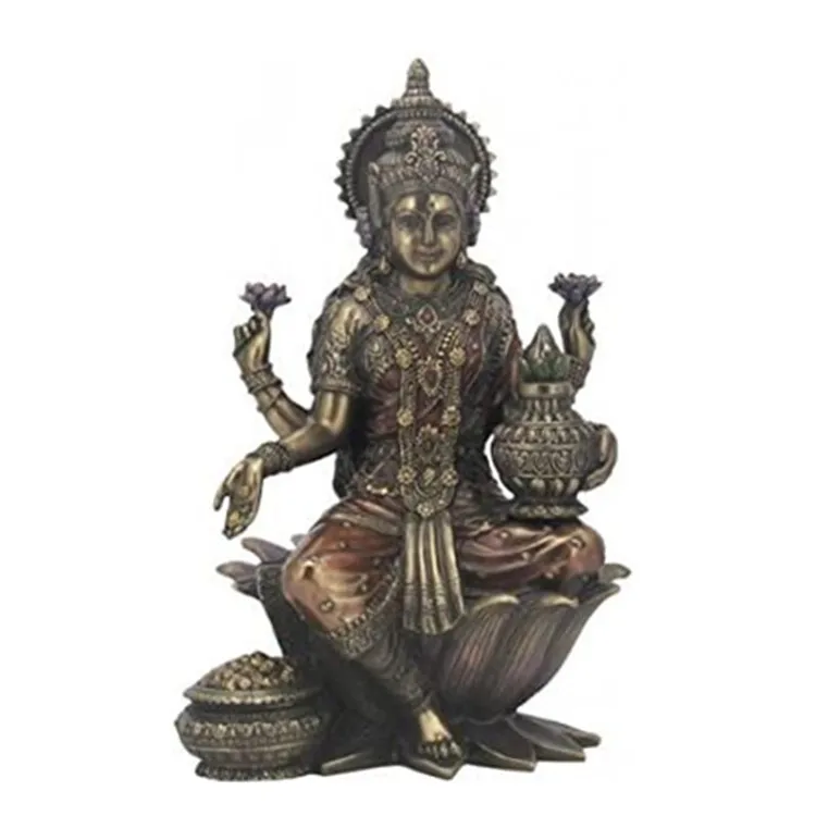 Полирезиновая статуя figur Veronese Lakshmi индийский Бог удачи мудрости и богатства фигурка индуизма Индия