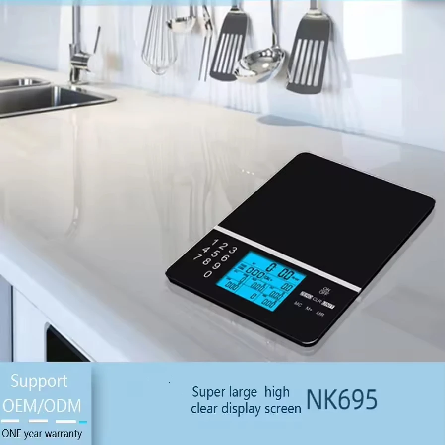 Tempered Glass Wholesale 5kg Calorie Kitchen Digital Food Weight Scale with Nutritional Calculator