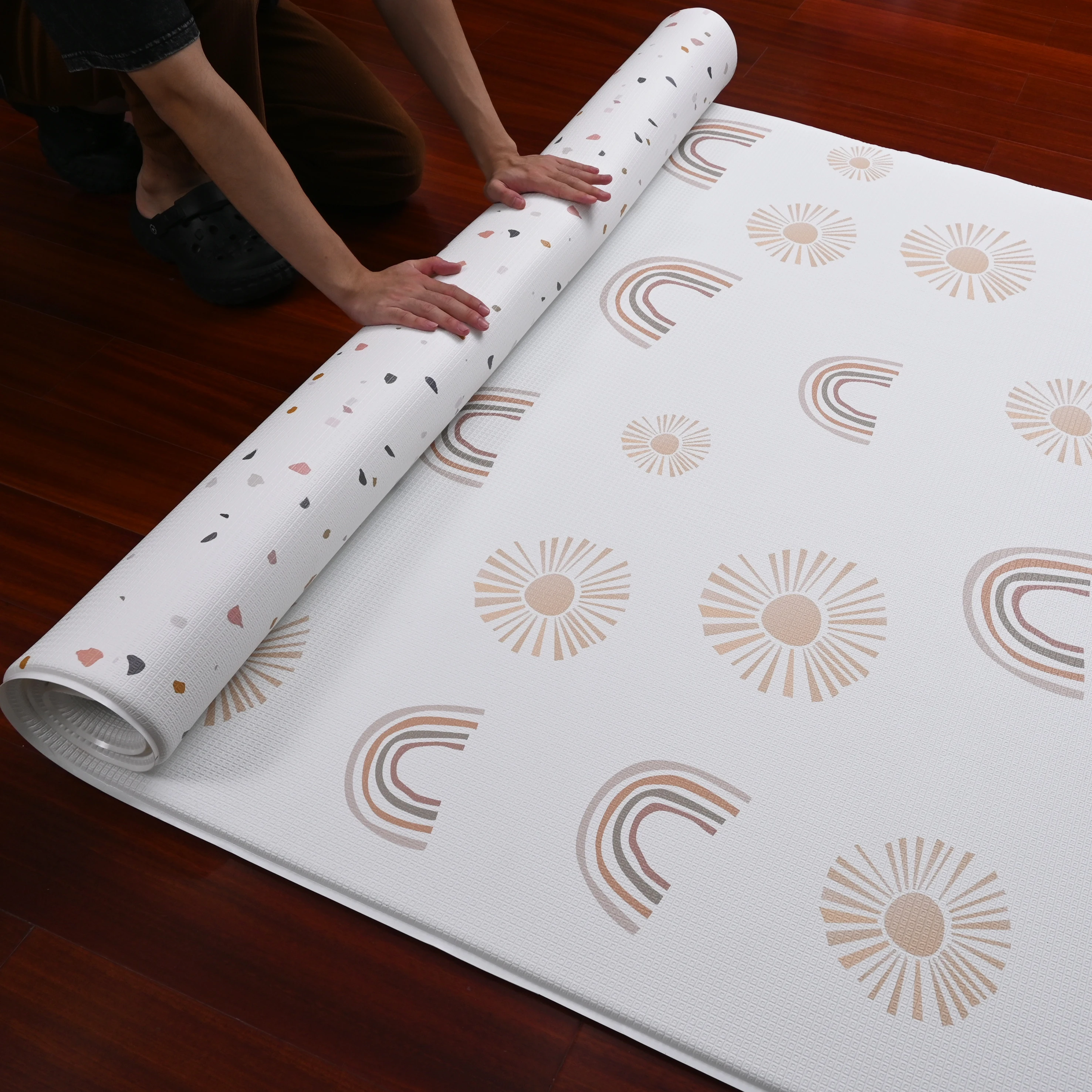 Faithmat Non Toxic Large Baby TPU Foam Play Mat For Floor Tummy Time Mat for Babies Thick Foam Nursery Play room Rug