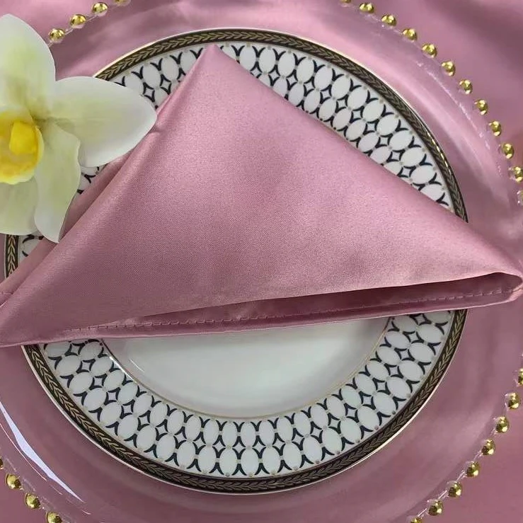 NP064 #42 салфетка для свадебного стола свадебные салфетки блестящие с пыльной розой