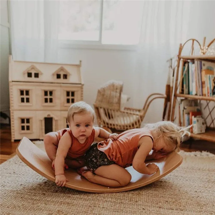 Wholesale Original Wooden Balance Board Toys Educational Curvy Fulls Body