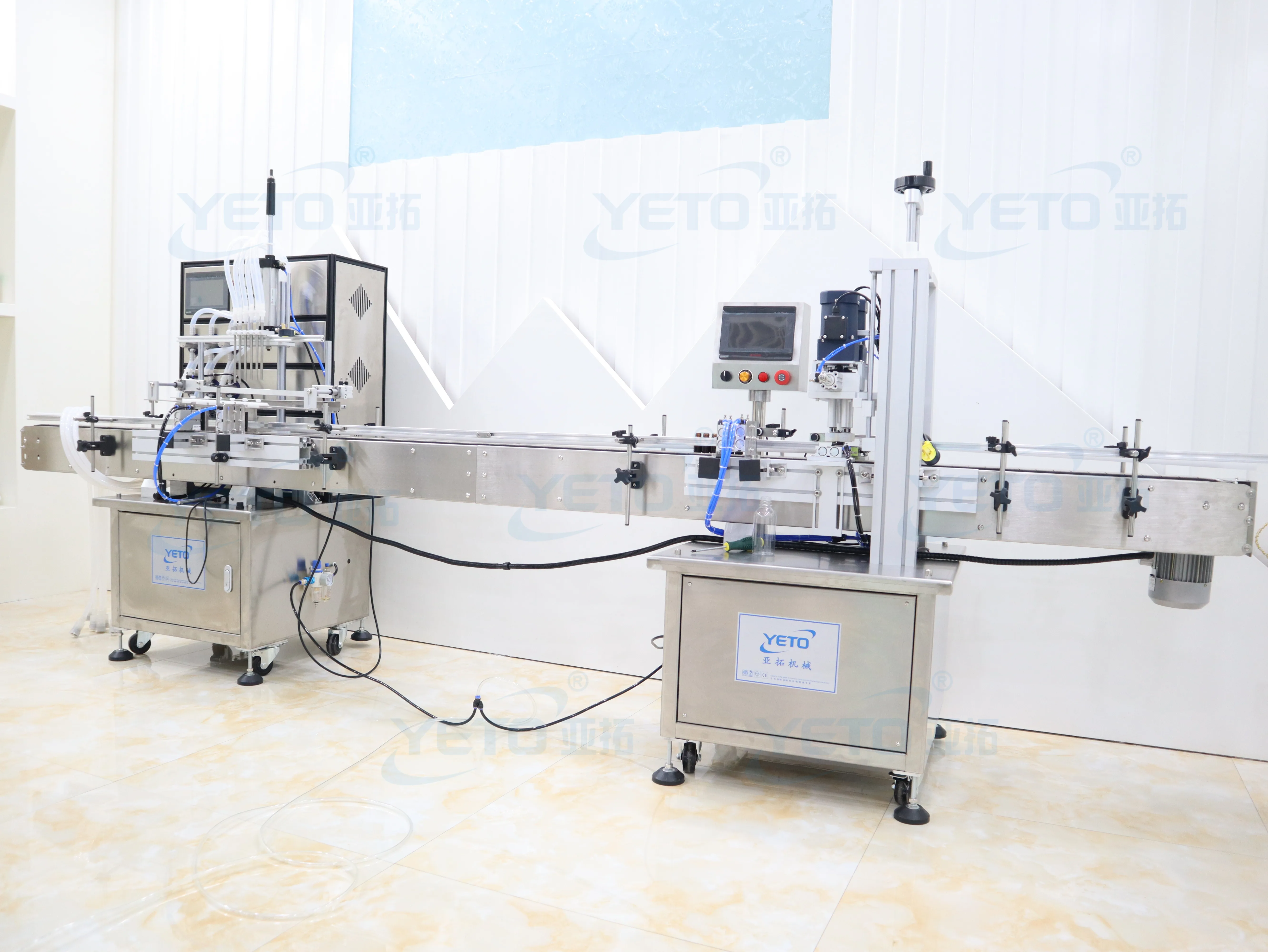 YETO-50-500ml Automatic Liquid Filling Capping Machine Toner Juice Bottle Filler Capper Sealing Packing Line Cosmetic serum