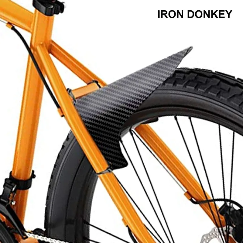 IRONDONKEY PP Black Film Carbon Fiber Car Mudguard Plastic Sheet Mountain Bike MTB Fenders BMX Bicycle Accessories