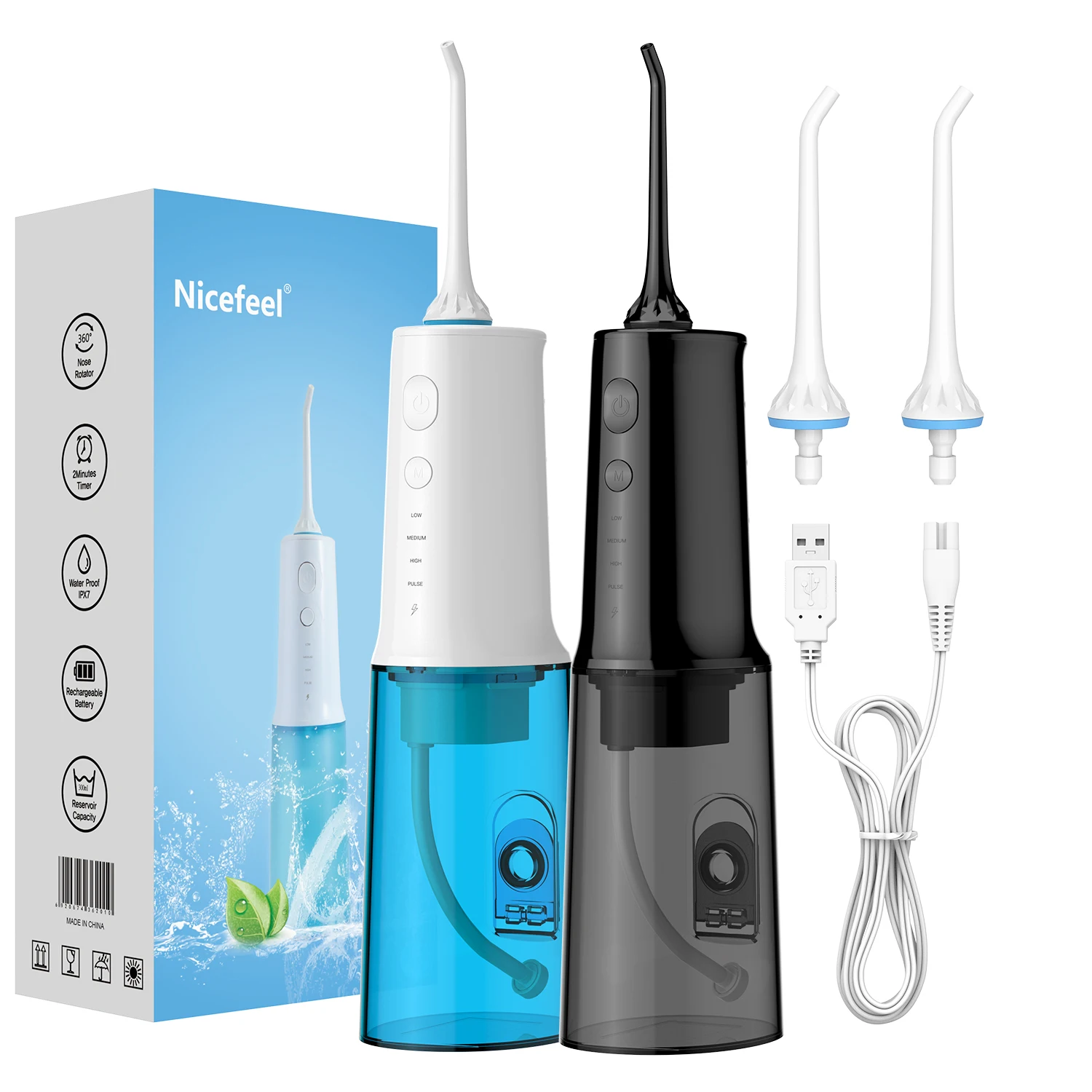 OEM New 300ml Portable Electric Water Flosser Pik Oral Irrigator Water Dental Jet Dental Floss Standard Teeth Cleaner Toothpicks