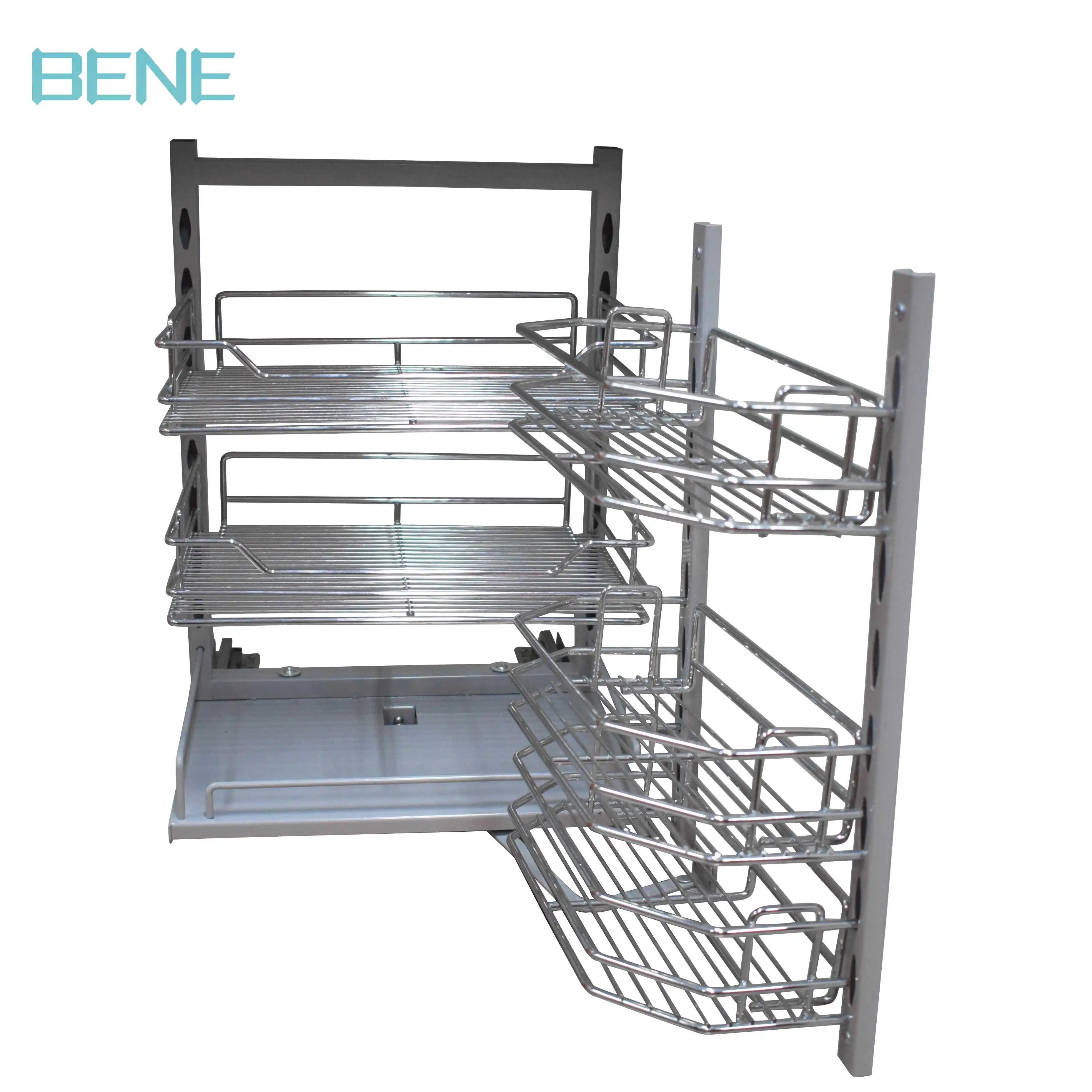 Hot sale kitchen pull out corner basket kitchen cabinet pantry unit