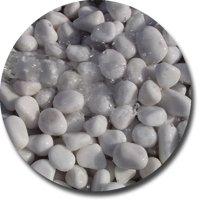 Белый Мраморный станок, галька, гравий для сада