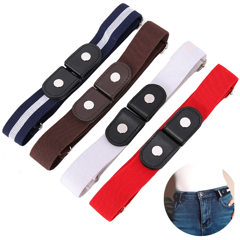 Womans Buckle-Free Jeans Pants No Buckle Stretch Elastic Waist Belts for Men Women Invisible Belt DropShipping