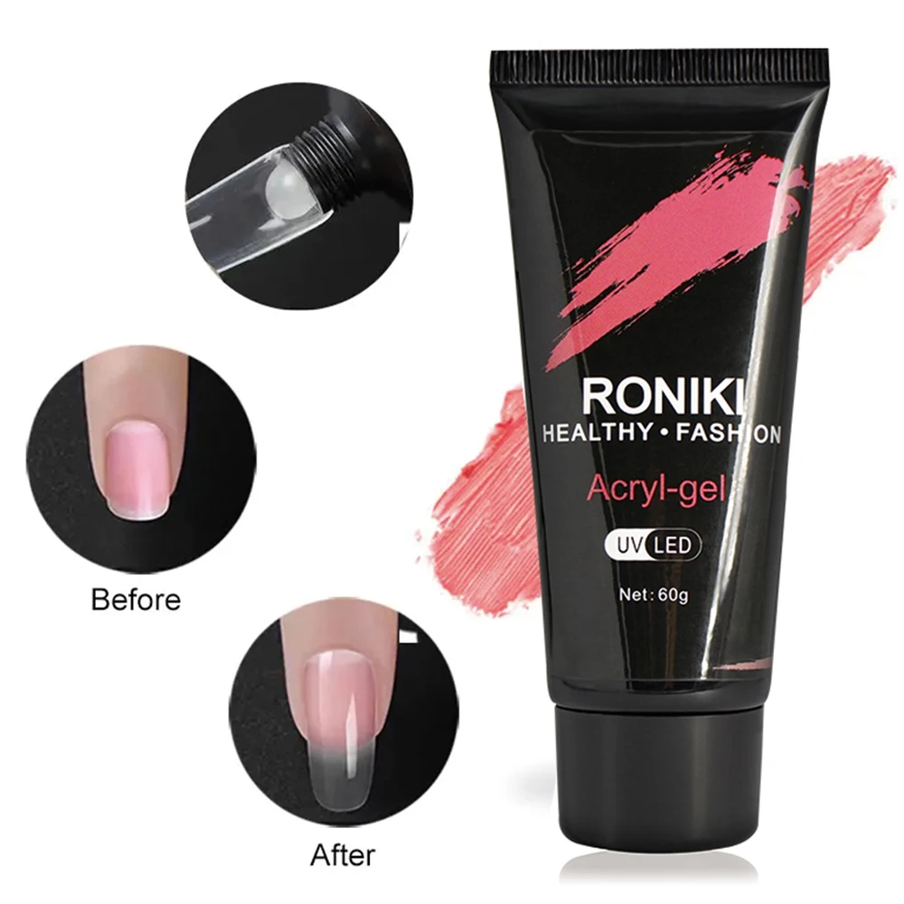 RONIKI Hema Free натуральный УФ-гель с индивидуальным логотипом nud гель для наращивания ногтей Private Label акриловый жидкий поли