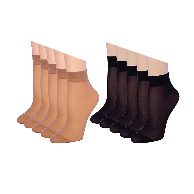 BY-O113  womens silk stocking socks thin socks for summer nude black transparent nylon socks