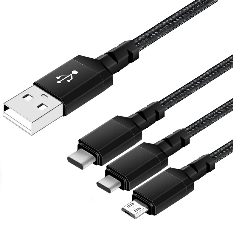 Новый кабель для зарядки телефона нейлоновый Плетеный 120 Вт тип C USB микросплав корпус 6А быстрой и передачи данных