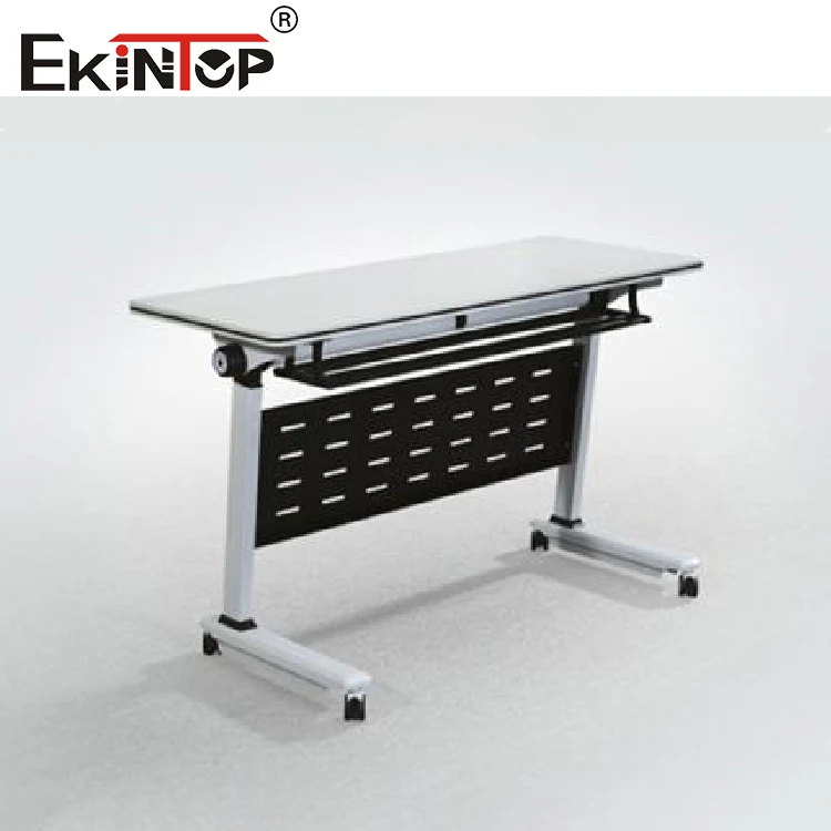 Ekintop Modern Office Furniture Desk High Tech Office Folding Training Table Foldable Conference Desk Meeting Table